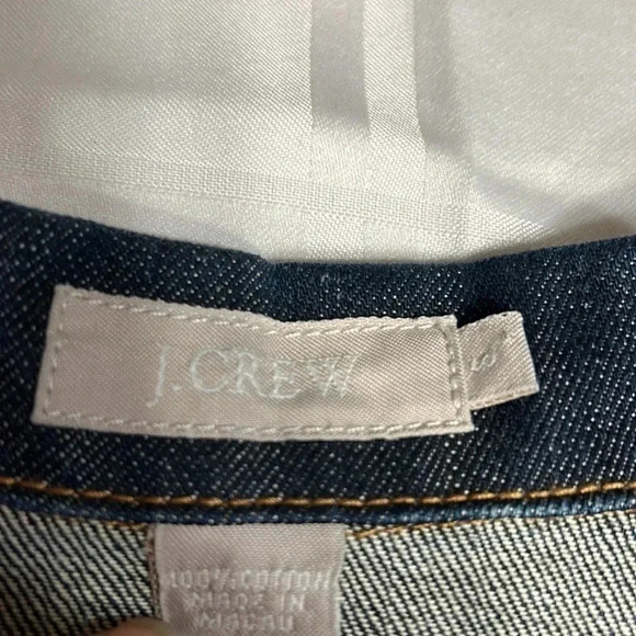 NWOT J. Crew Cropped blue denim jean jacket ,festival western,country, - Picture 11 of 13